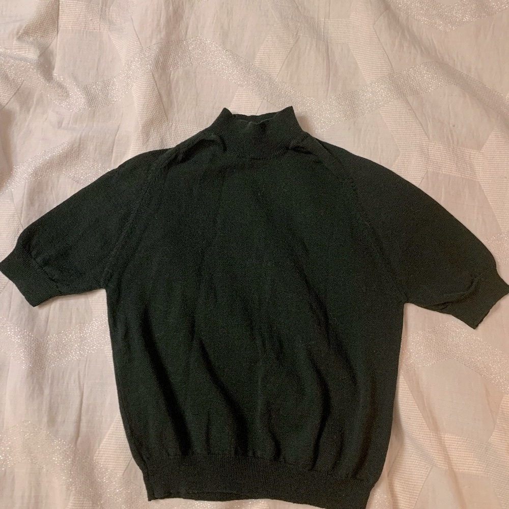 Banana Republic forest green Marino wool sweater